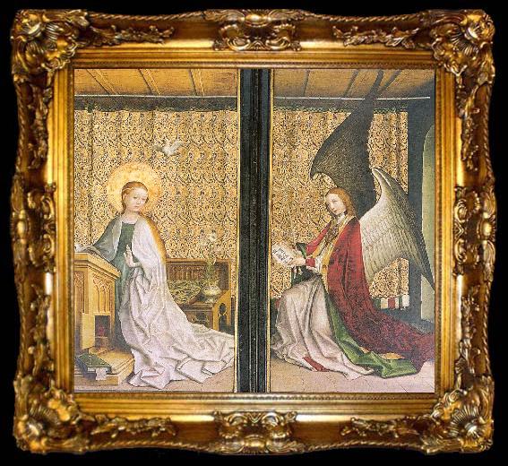 framed  Lochner, Stephan Annunciation, ta009-2